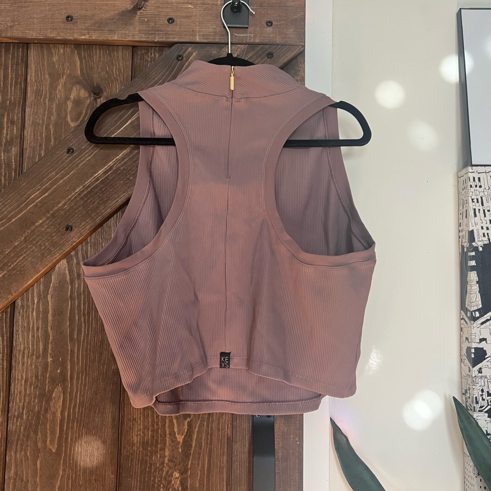 NWT Athleta x Alicia Keys Mock Neck Ribbed Racerback Tank